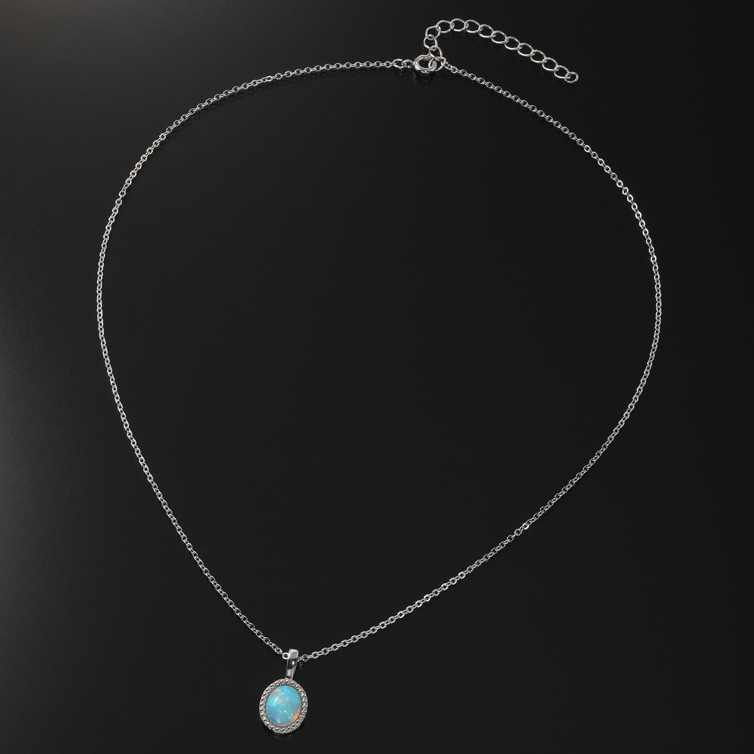 グランシフォレ オパール オーバルカボション ペンダント