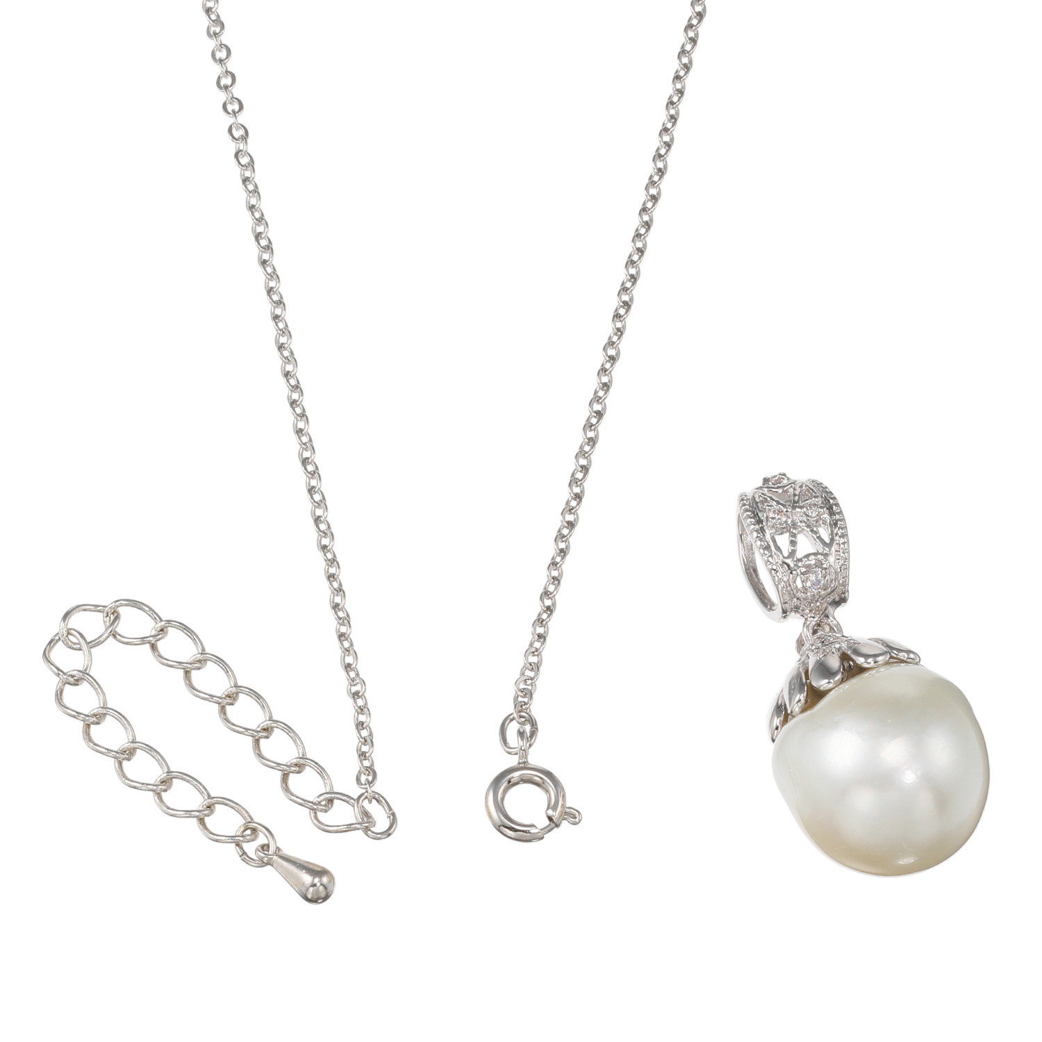 グランシフォレ 白蝶パール エレガンス ボリュームペンダント