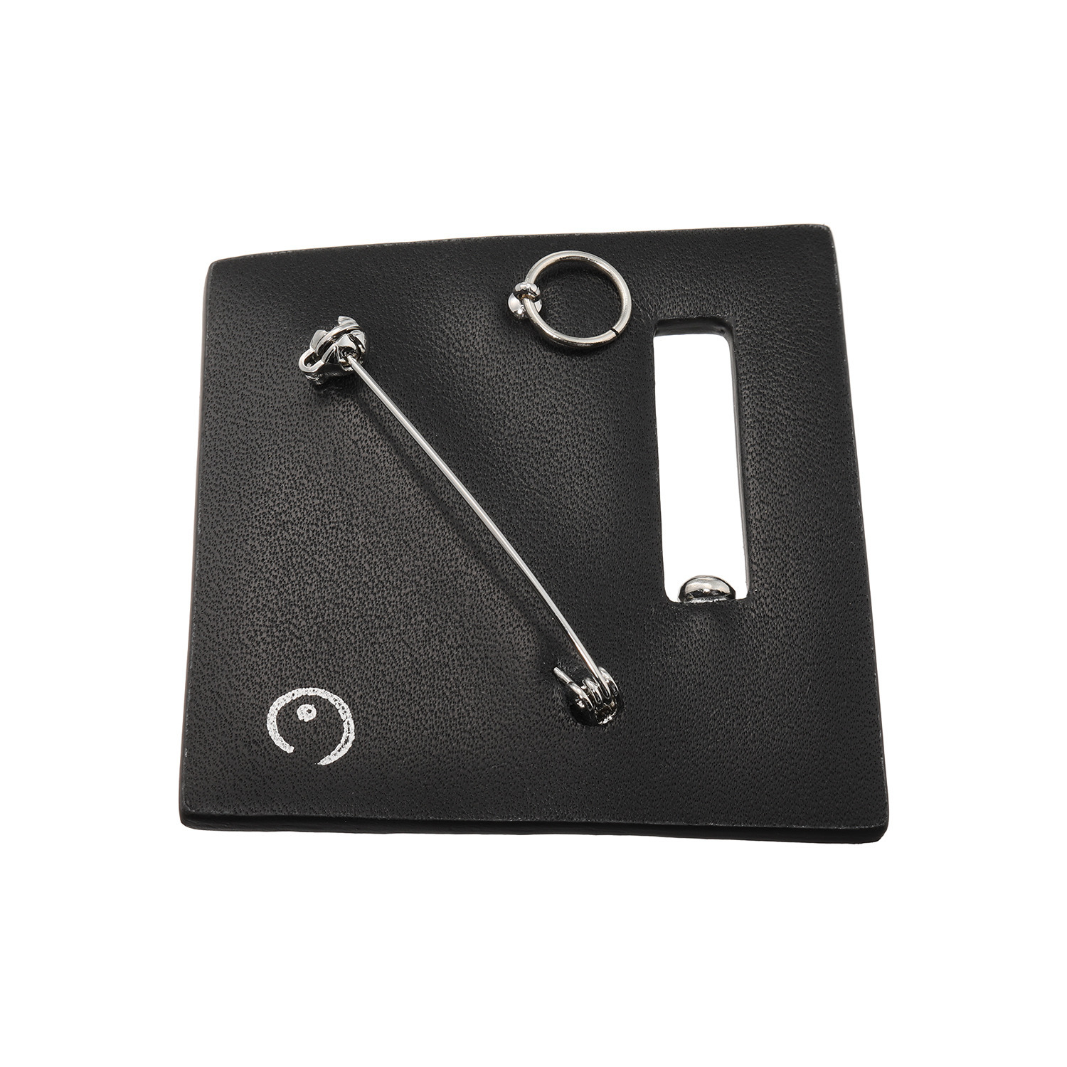 坂本これくしょん 牛革ペンダントブローチ “星空の窓” ＜青色＞