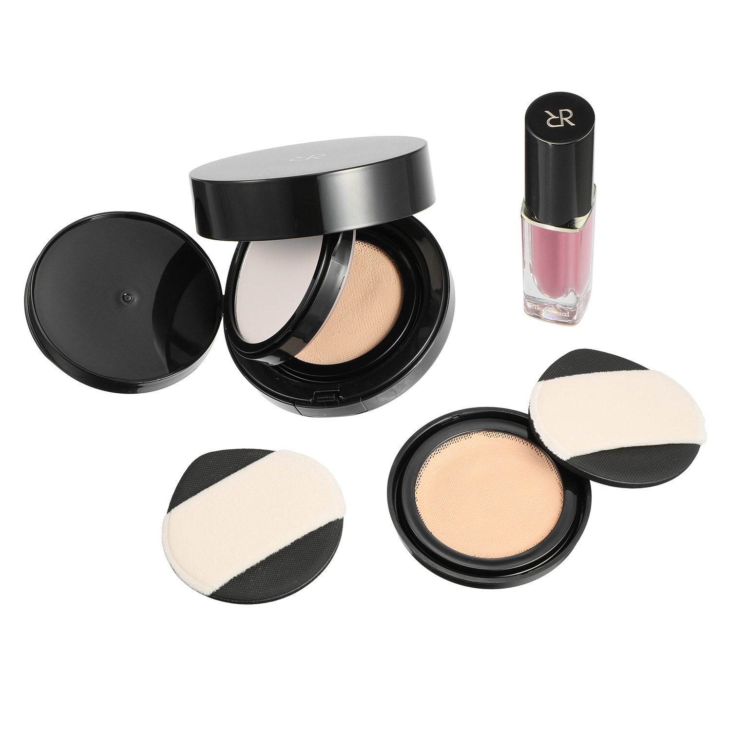 リカリアル ６０秒で簡単！ メイク効果で透明感のある 輝くツヤ肌に仕上がる マルチファンデ＆パウダー メイクアップセット