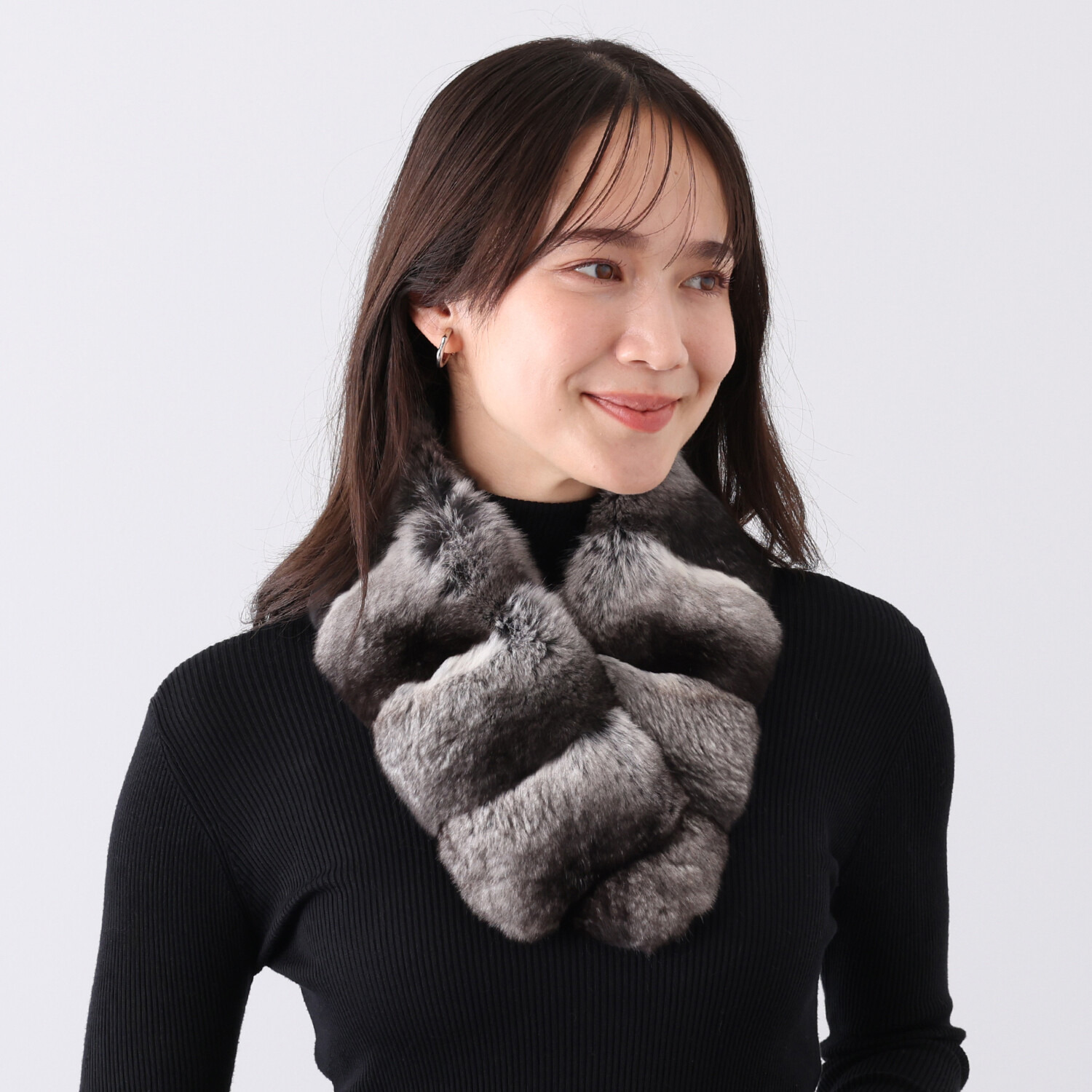 日本製 チンチラ マフラー