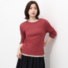 アイシンクソウ サラ艶ピマコットン 配色ダブルレイヤード風 プルオーバー