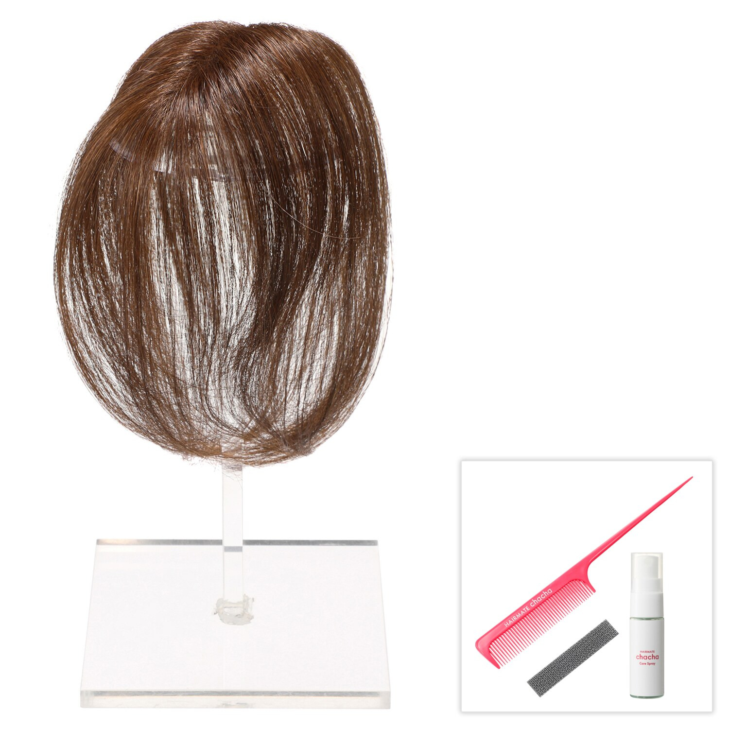 ぺスカ 特許取得！ ふんわりボリューム演出 クリップ不要！白髪特化型 ポイントウィッグ チャチャ＜ロング＞ 特別セット