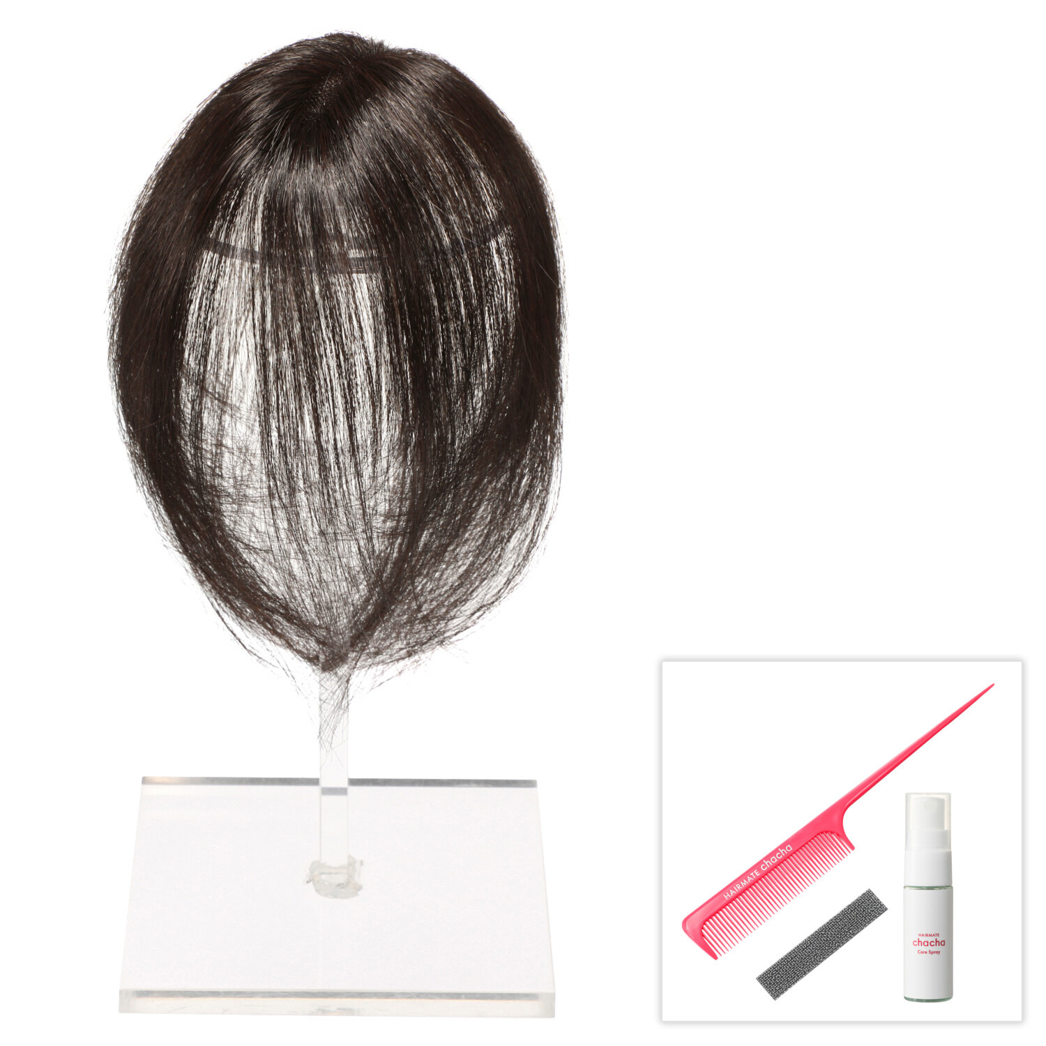 ぺスカ 特許取得！ ふんわりボリューム演出 クリップ不要！白髪特化型 ポイントウィッグ チャチャ＜ロング＞ 特別セット