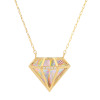 煌香 １８Ｋ レインボーカット ダイヤモンドアクセント ネックレス