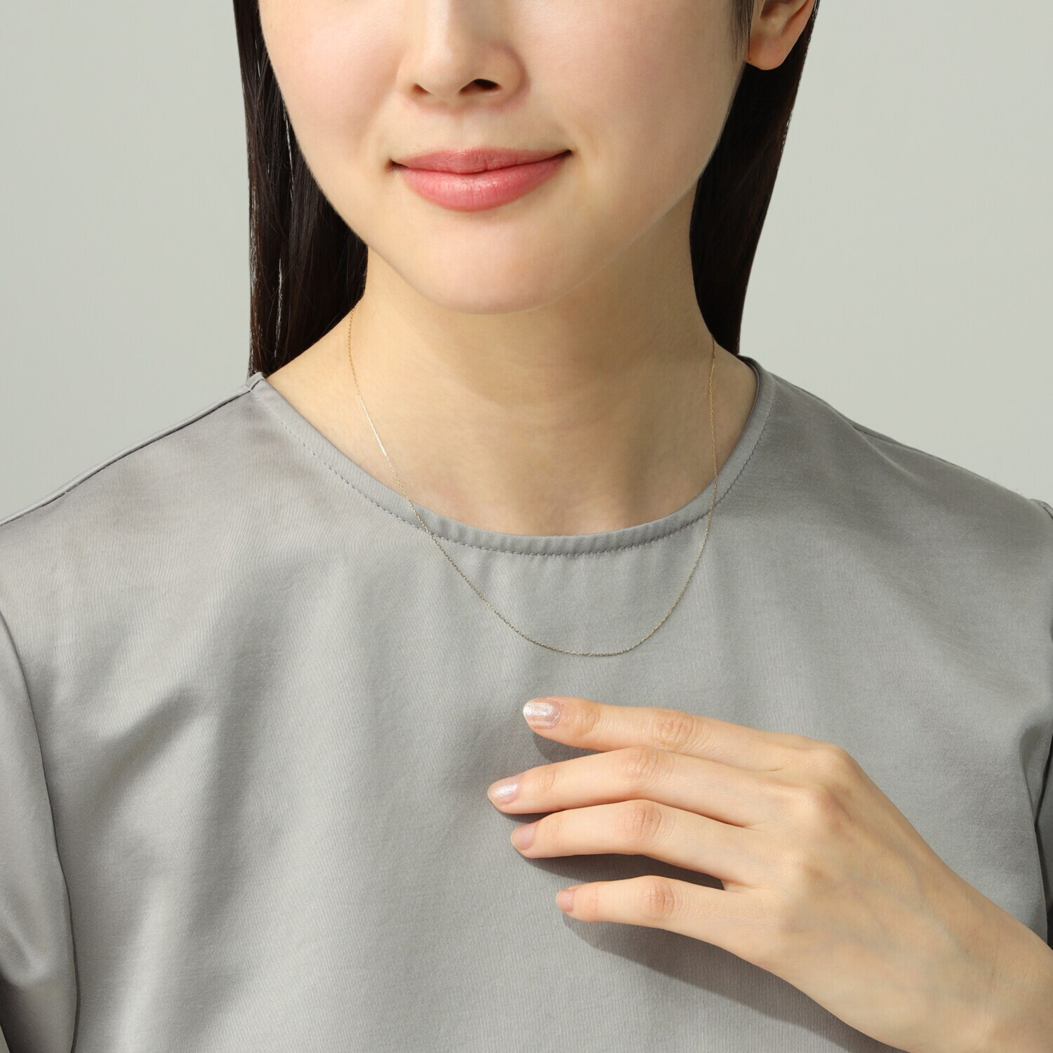 煌香 １８Ｋ レインボーカット ダイヤモンドアクセント ネックレス