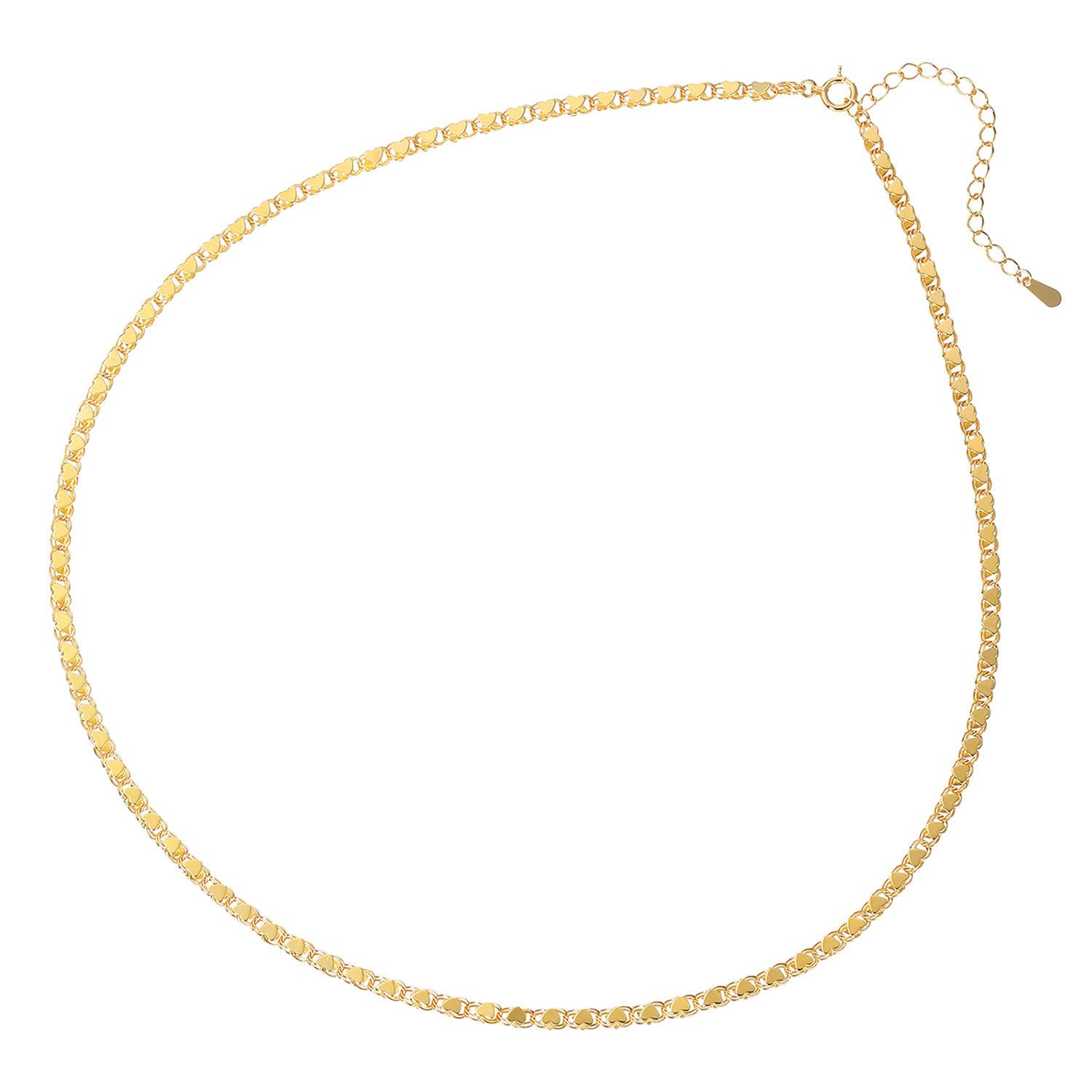 煌香 １８Ｋ ハートモティーフ チェーンネックレス