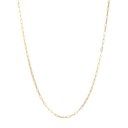 煌香 １８Ｋ ペーパークリップチェーン ネックレス