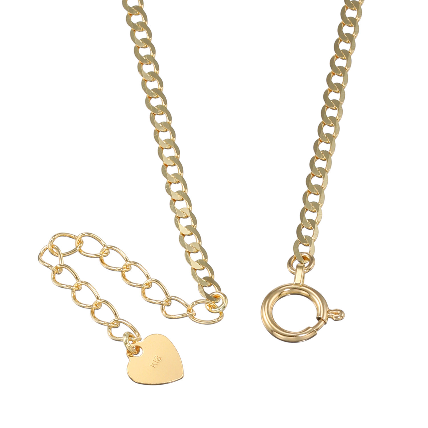 オロリナ １８Ｋ フラット喜平チェーン ブレスレット