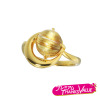 石友蔵出しコレクション シルバー ゴールデンルチルクォーツ キャッツアイ リング