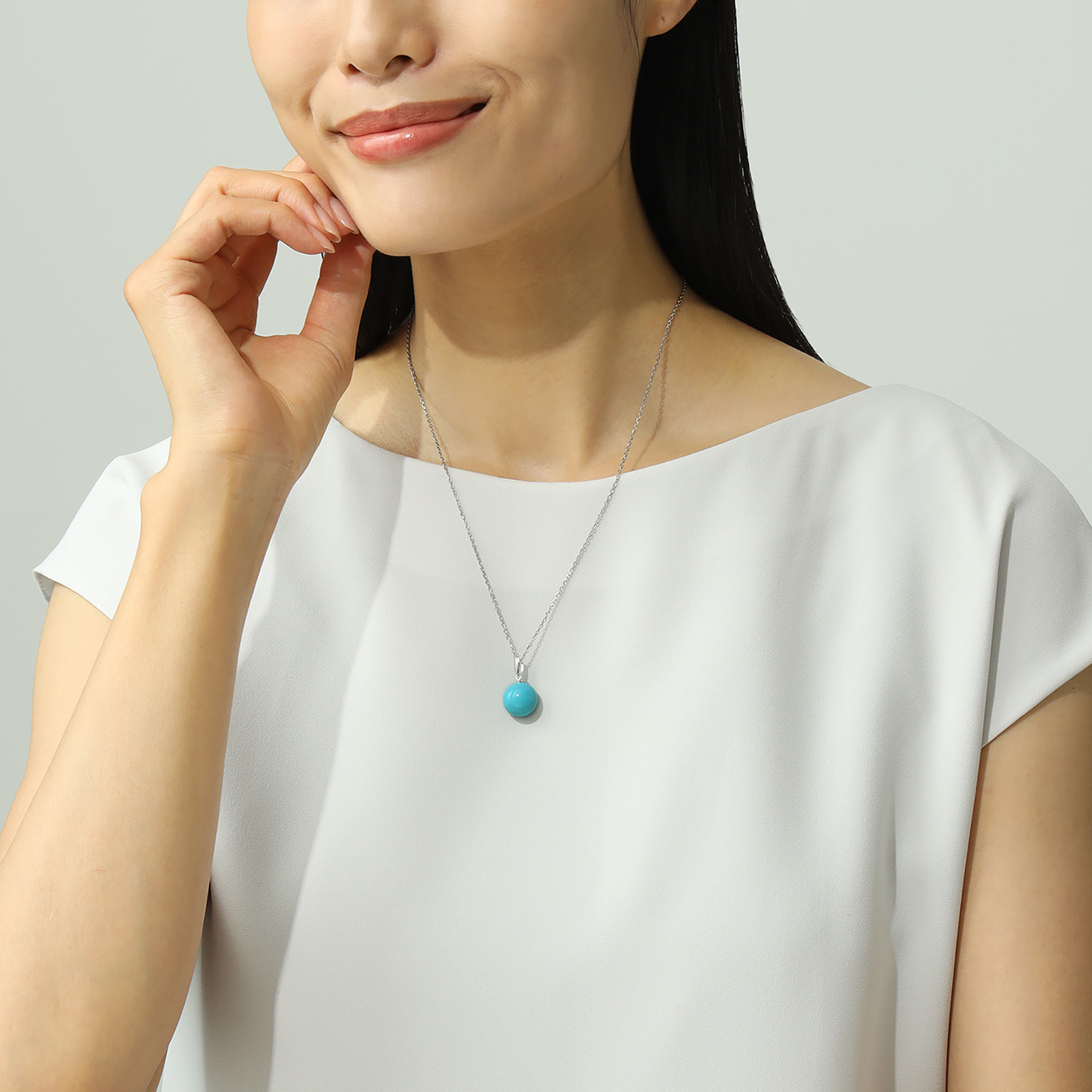 石友蔵出しコレクション アリゾナ産ターコイズ 大玉ペンダント