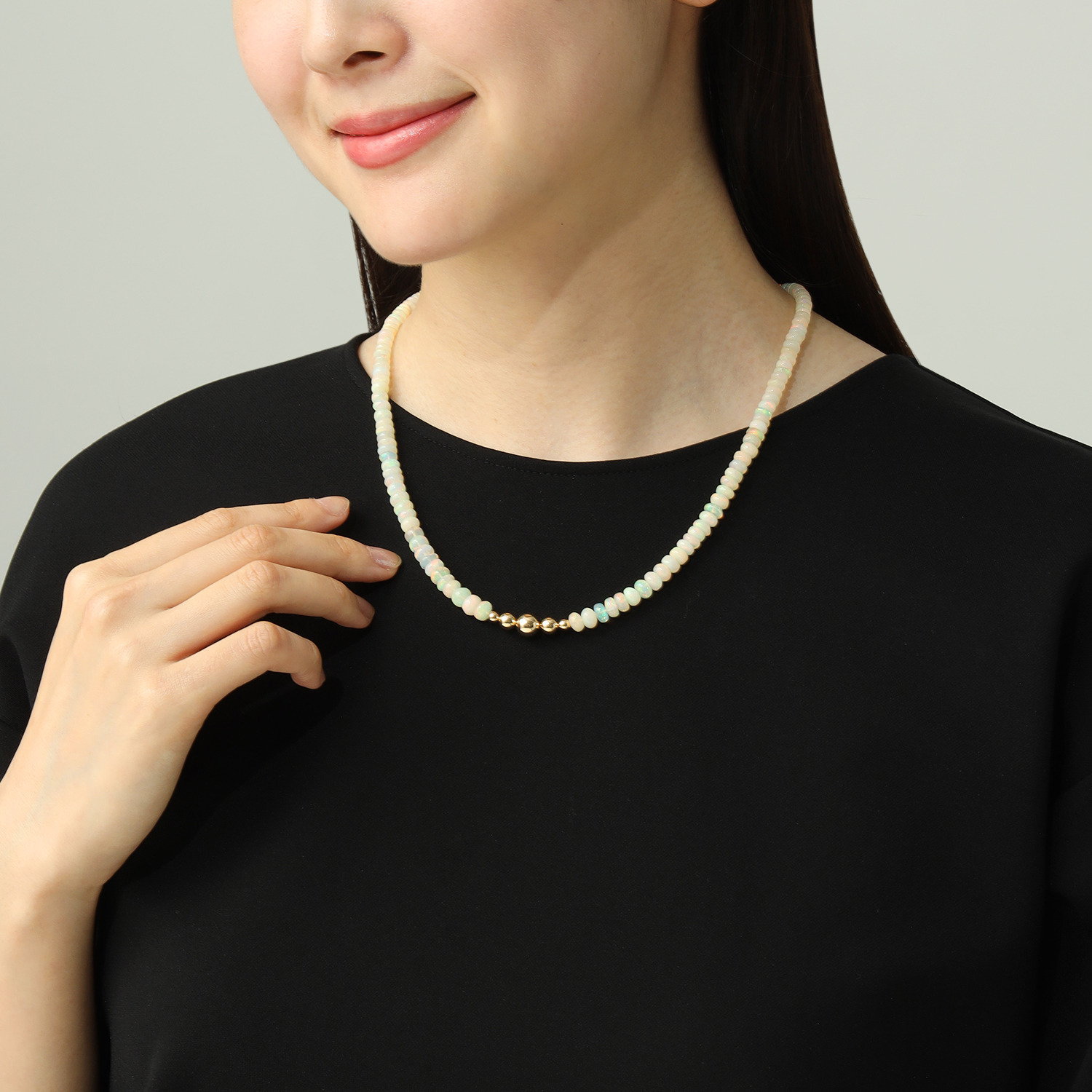 オーサムジェムズ １８Ｋ オパール ネックレス