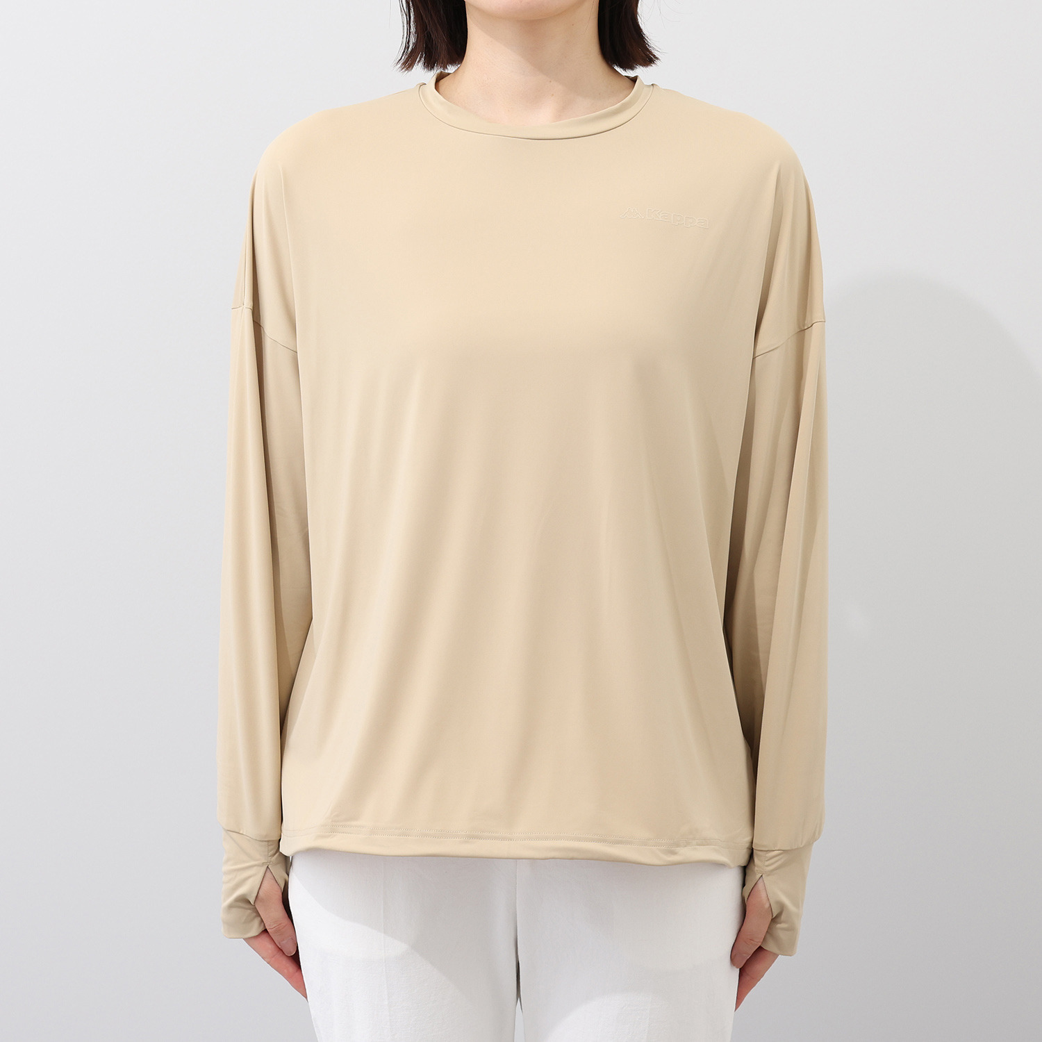 Ｋａｐｐａ 接触冷感・ＵＶカット 吸水速乾 スーパーナイロンクール ロングＴシャツ