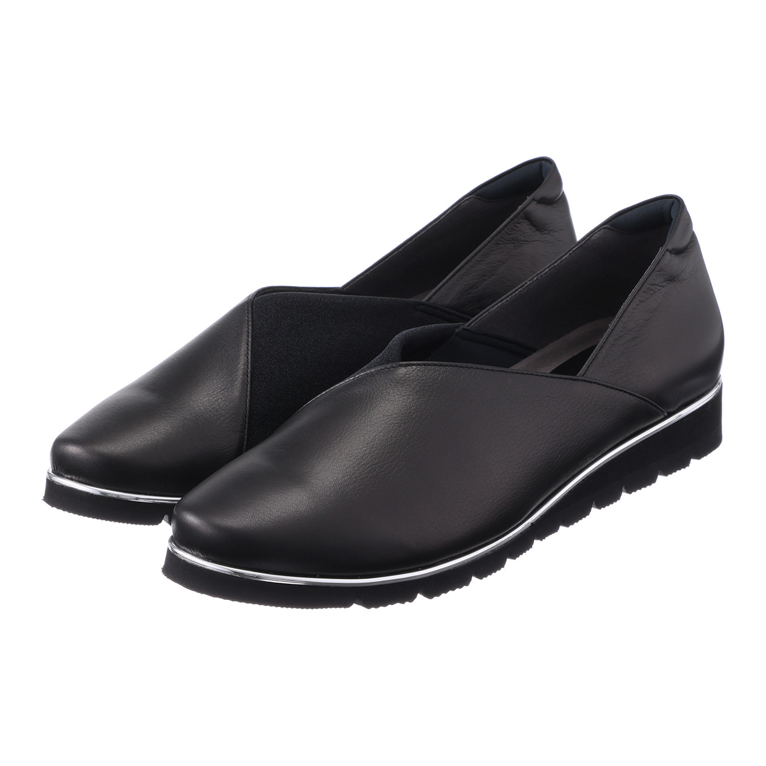 ミスキョウコ 日本製・はっ水 ソフト牛革 ストレッチコンビシューズ