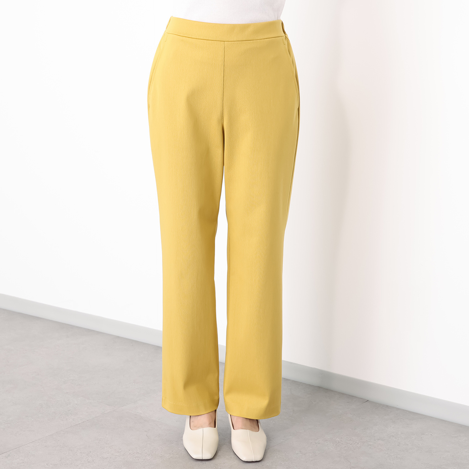 アンダモン 綿１００％ トリコット ストレートパンツ ＜股下７４ｃｍ＞