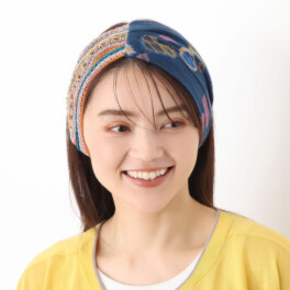 エム　アンド　キョウコ くじゃくボーダー ヘアバンド