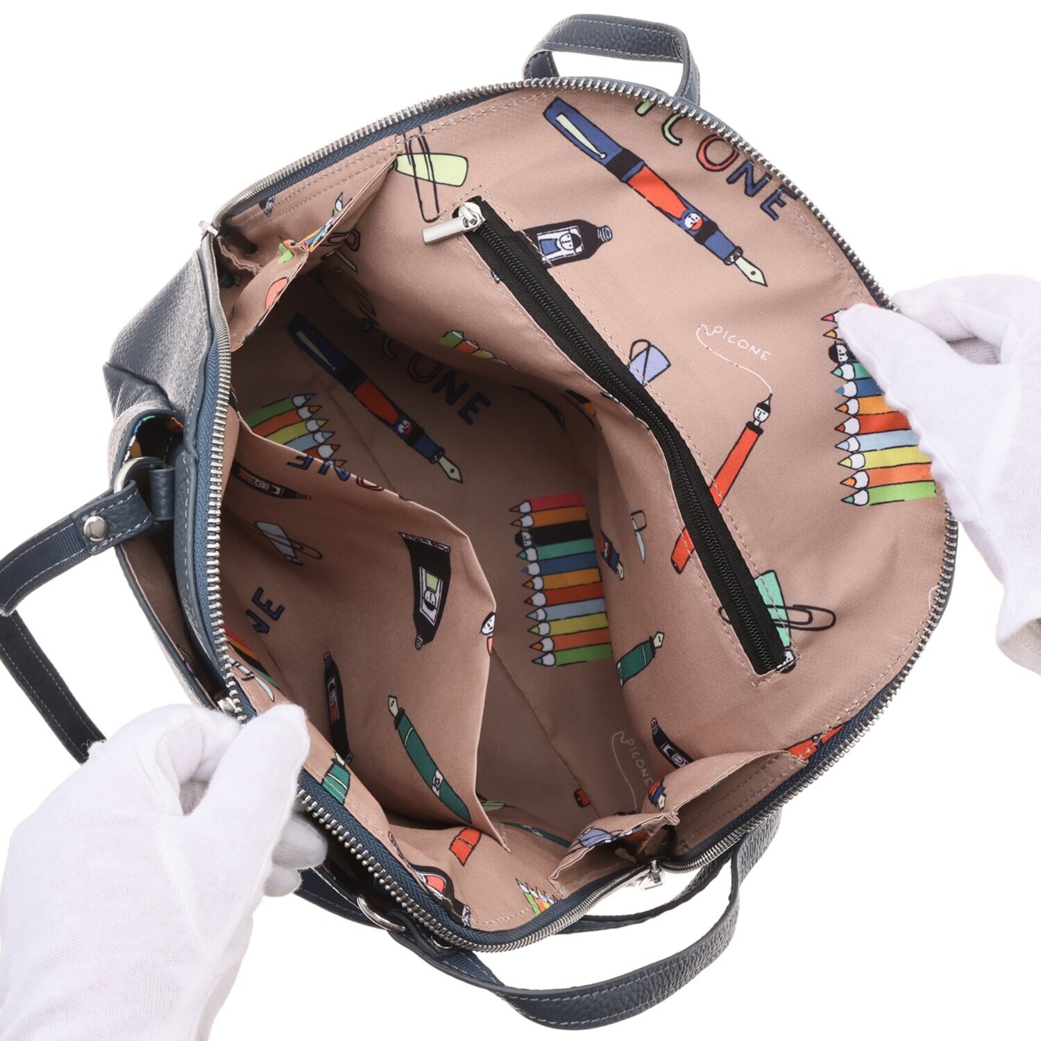 ピッコーネ アッチェッソーリ 牛革 軽量トートリュック