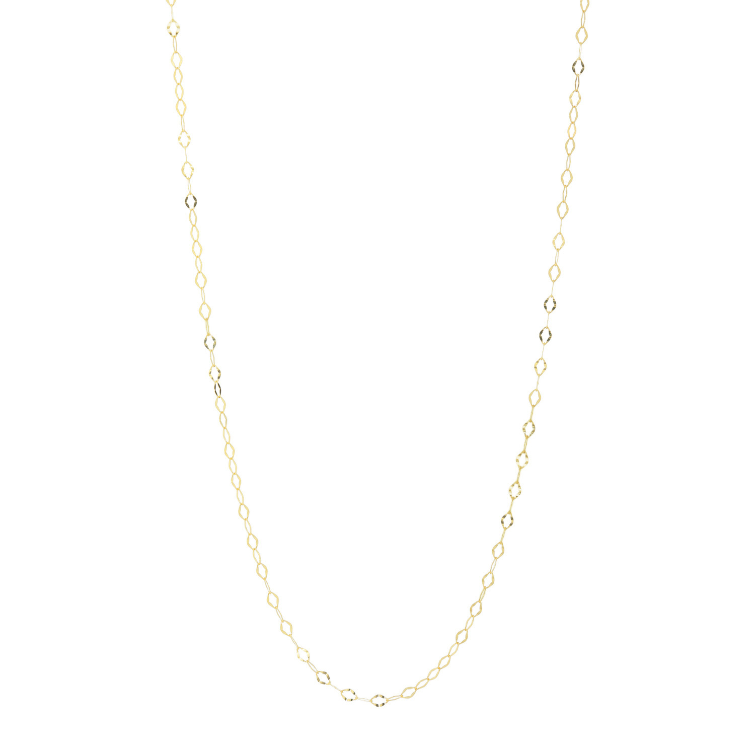 シャイン　シュプリーム １８Ｋ リップチェーン ロングネックレス