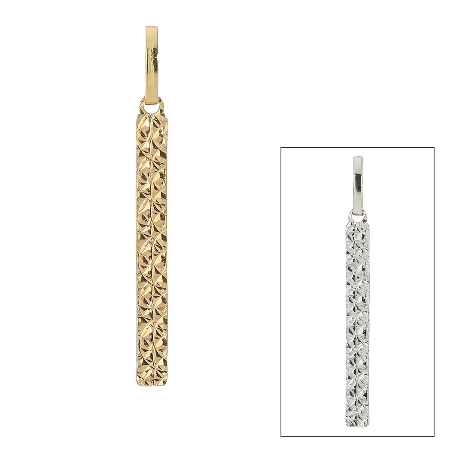 シャイン　シュプリーム １８Ｋ＆ プラチナ９００ ダイヤモンドカット バーデザイン リバーシブル ペンダントトップ