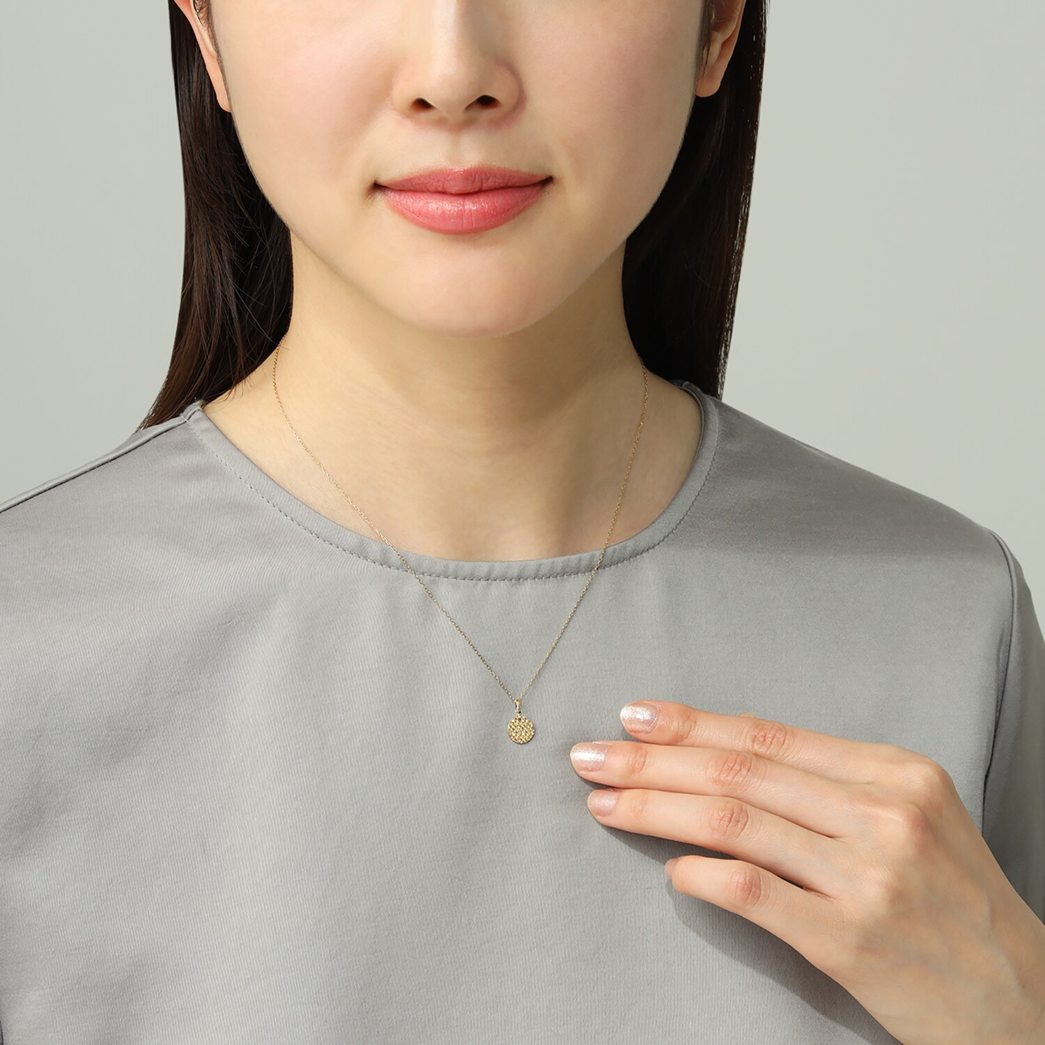 シャイン　シュプリーム １８Ｋ＆ プラチナ９００ ダイヤモンドカット サークルデザイン リバーシブル ペンダントトップ