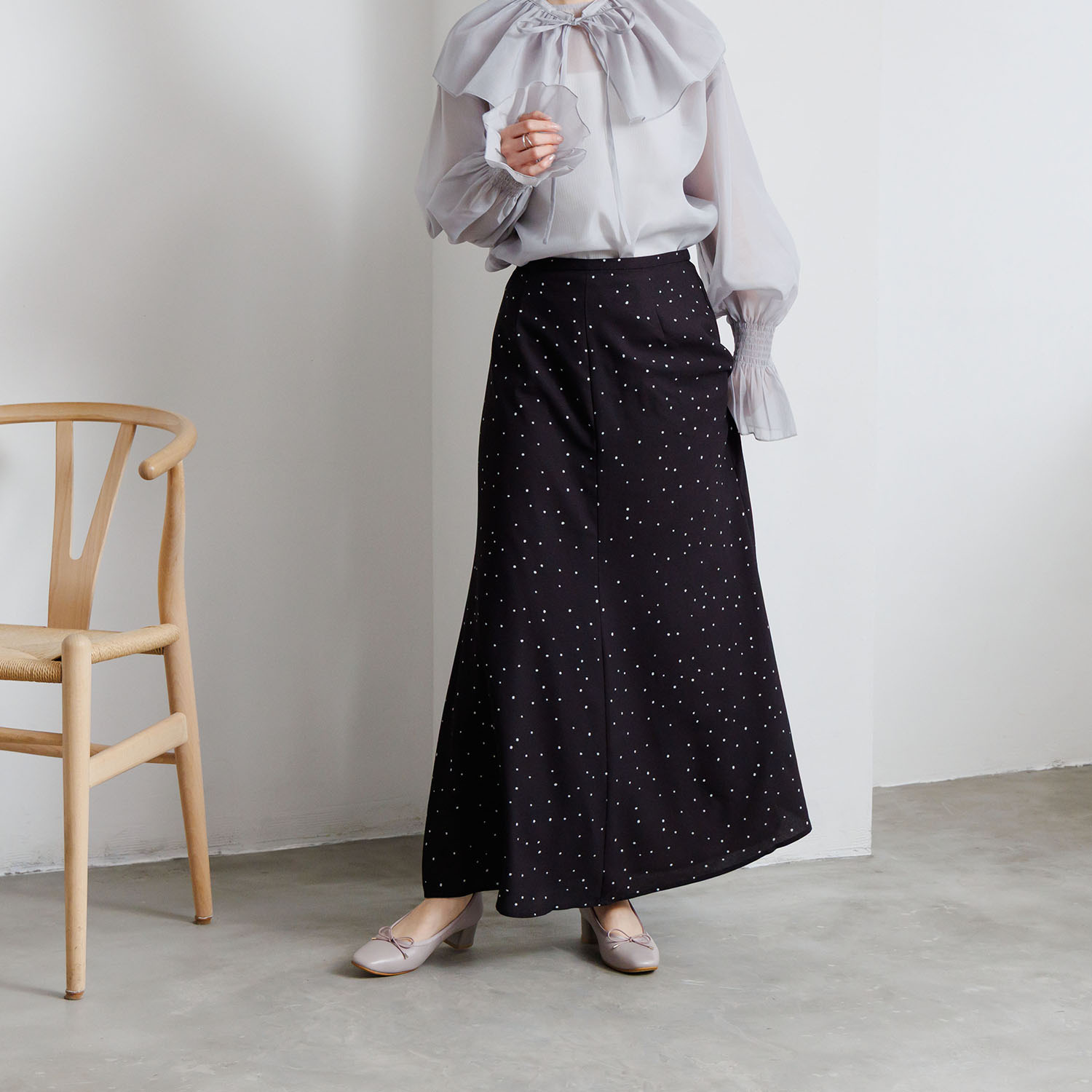 卑弥呼 日本製 シープレザー ４ｃｍヒール バレエパンプス