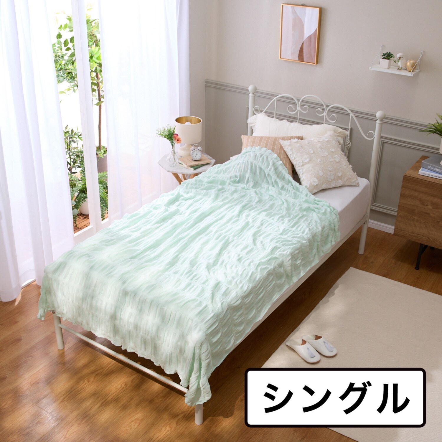 快眠博士 優れた通気性で サラッと涼やか心地良い！ そよ風サマーケット ＜シングル＞