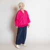 シュガーデプト つややかに風をまとう テンセルコットンデニム タックワイドパンツ