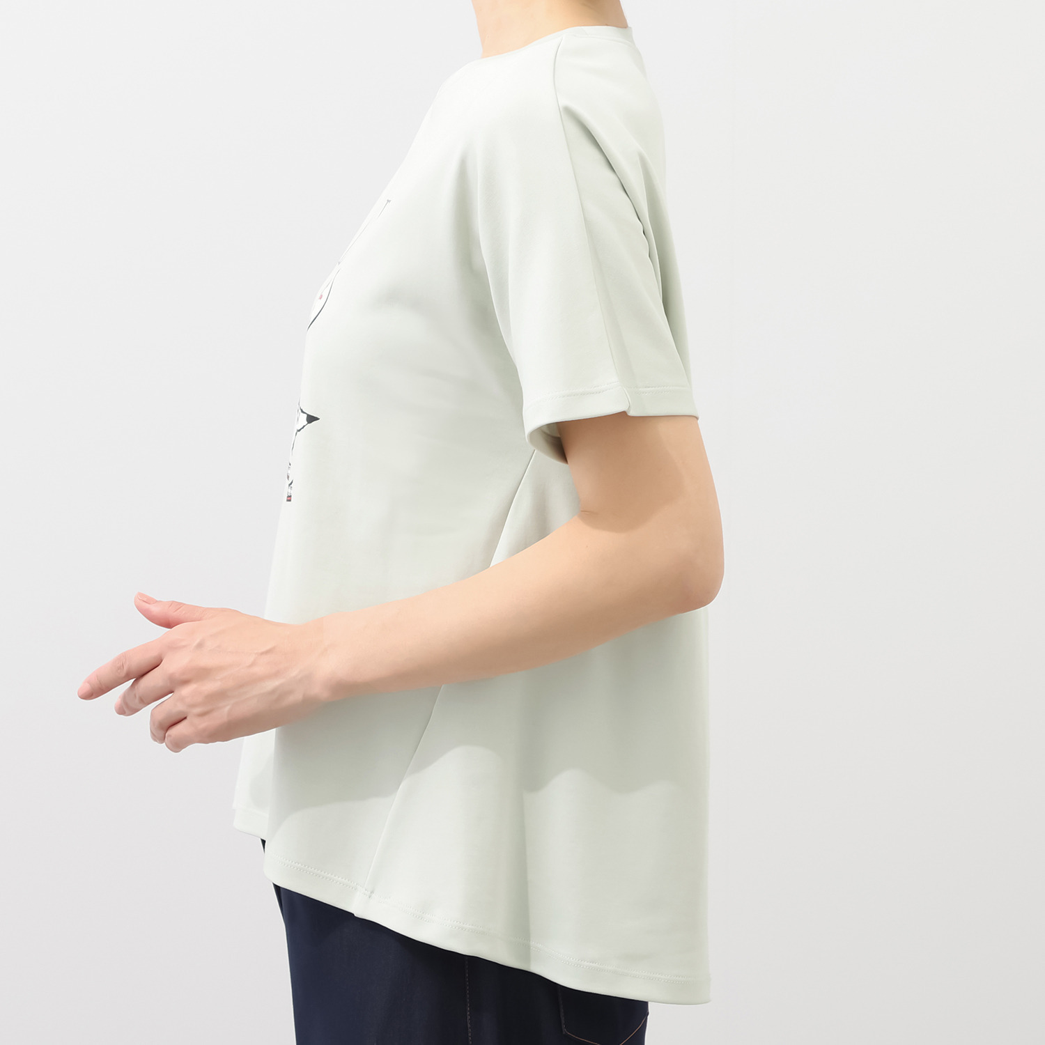 エル　ステュディオ ドッググラフィック グリッタープリント Ｔシャツ