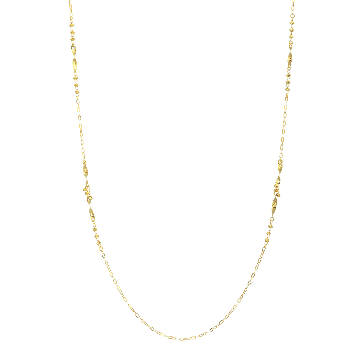 チェーンクリエイト １８Ｋ ケーブルチェーン ステーションネックレス
