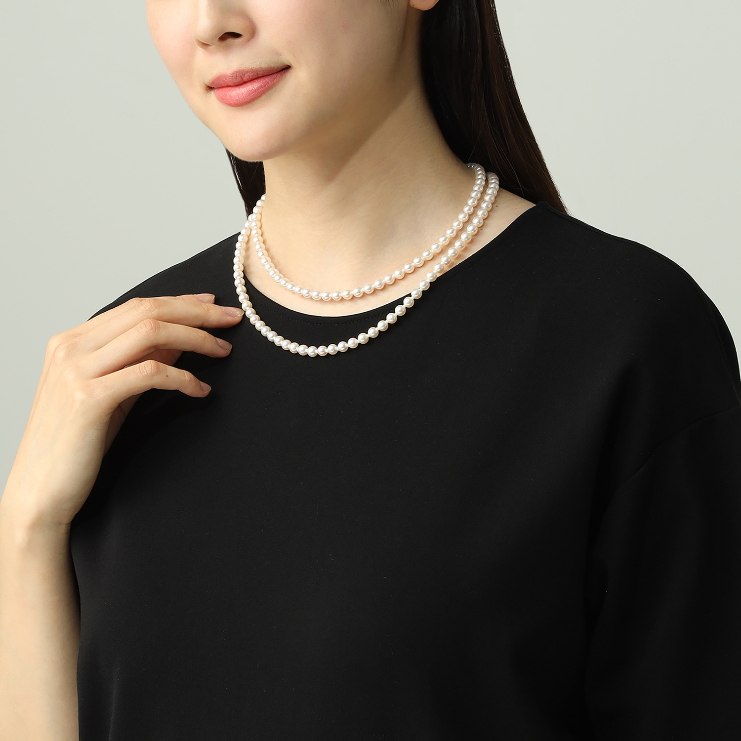 ジュペレ シルバー 国産アコヤパール ロングネックレス