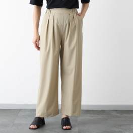 ハンチ ストレッチ ワイドストレートパンツ