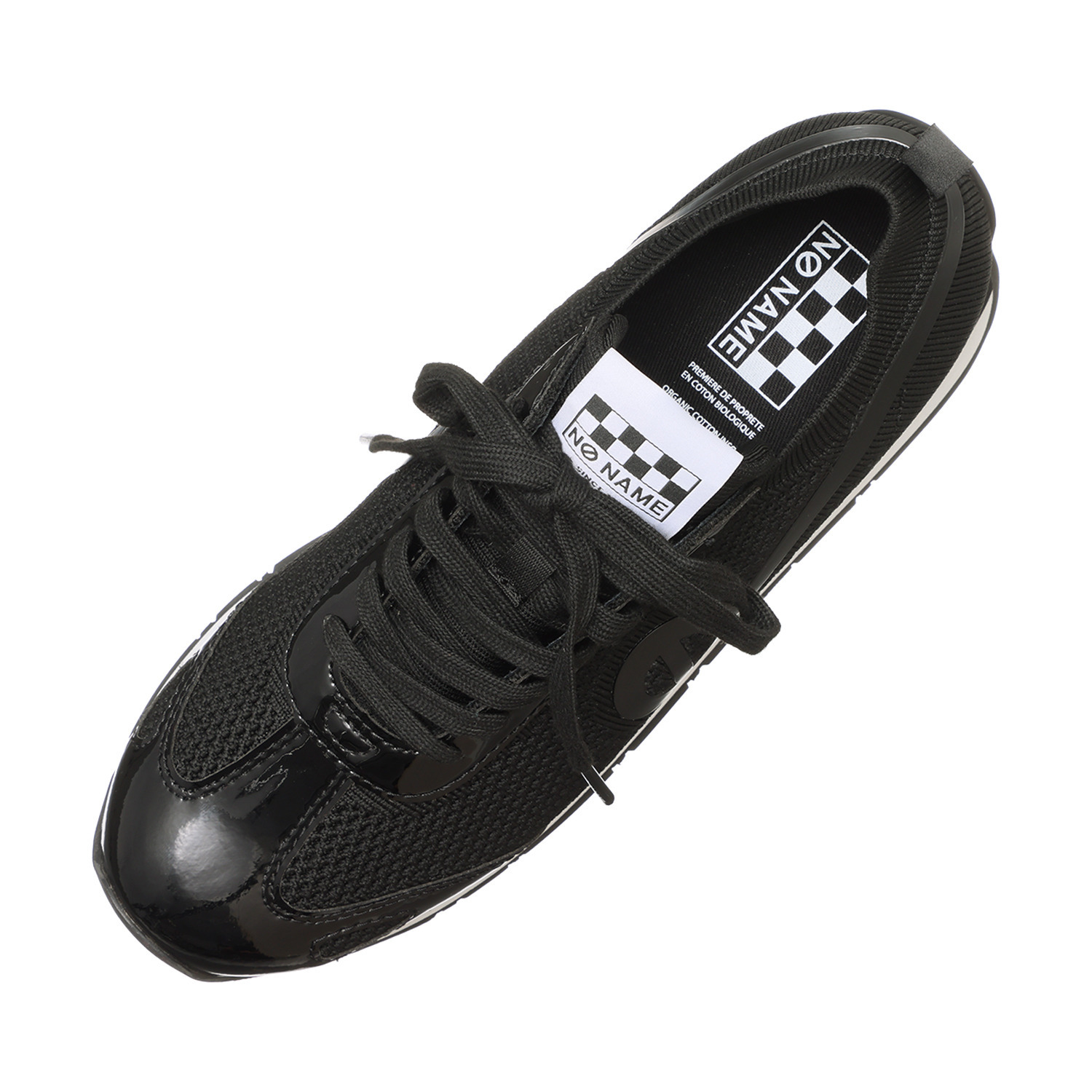 ノーネーム ニット素材 ソックスライクスニーカー “シティランジョガー” ＜ブラック＞