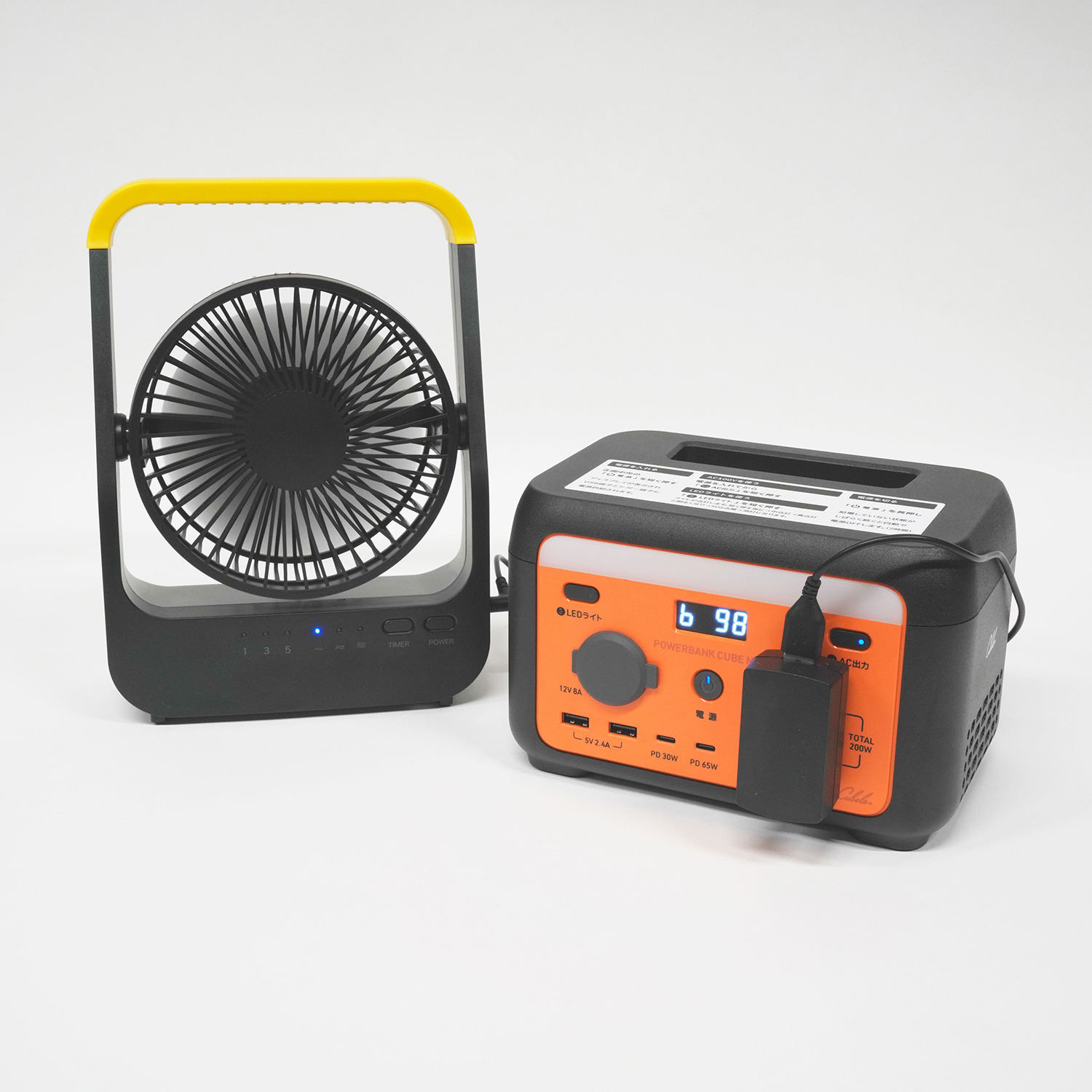 インベス ソーラーパネルもセット！ 軽量＆コンパクトな ポータブル電源 パワーバンクキューブネオ