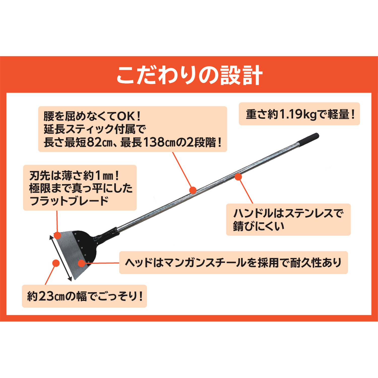 雑草から壁面のツタまで ラクラク除去！ Ｖｉｖａ ごっそりシャベル 特別セット
