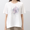 フィル・クロレ 日本製 ギザコットン混 刺しゅう転写プリント Ｔシャツ