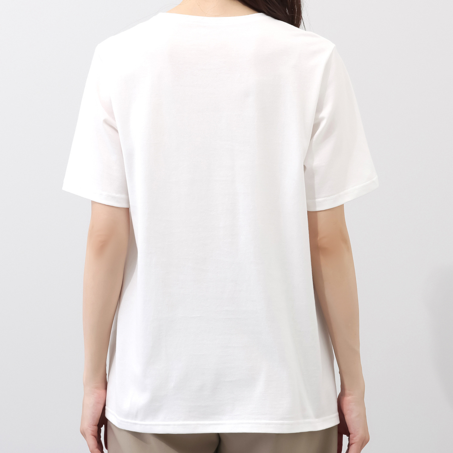 フィル・クロレ 日本製 ギザコットン混 刺しゅう転写プリント Ｔシャツ