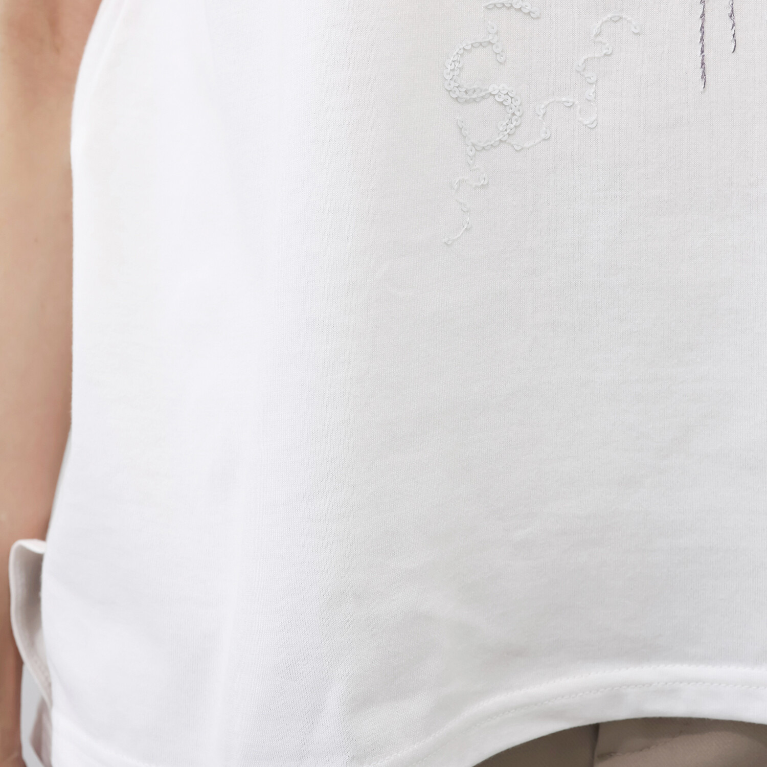フィル・クロレ 日本製 ギザコットン混 刺しゅう転写プリント Ｔシャツ