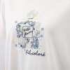 フィル・クロレ 日本製 リヨセルコットン サガラ刺しゅう 香水瓶柄Ｔシャツ