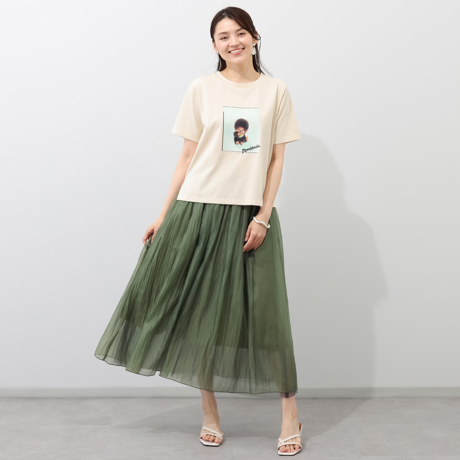 モンチッチ グラフィックプリント プルオーバー