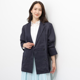 ラミー４ 夏の上品カジュアル 艶と透け感が美しい 涼しげなラミー１００％ ジャケット