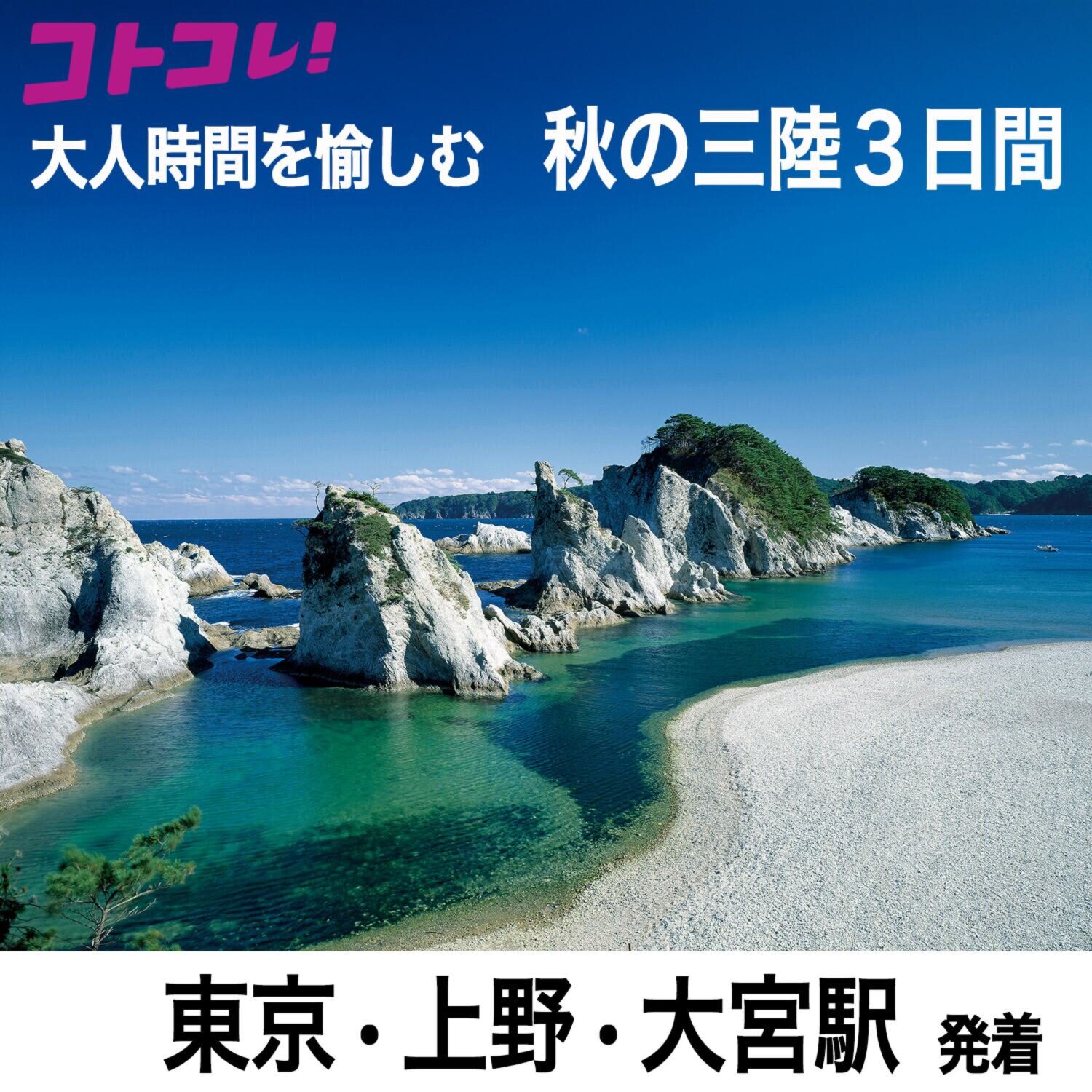 大人時間を愉しむ 美食と絶景でめぐる 秋の三陸３日間 ＜東京・上野・大宮駅発着＞