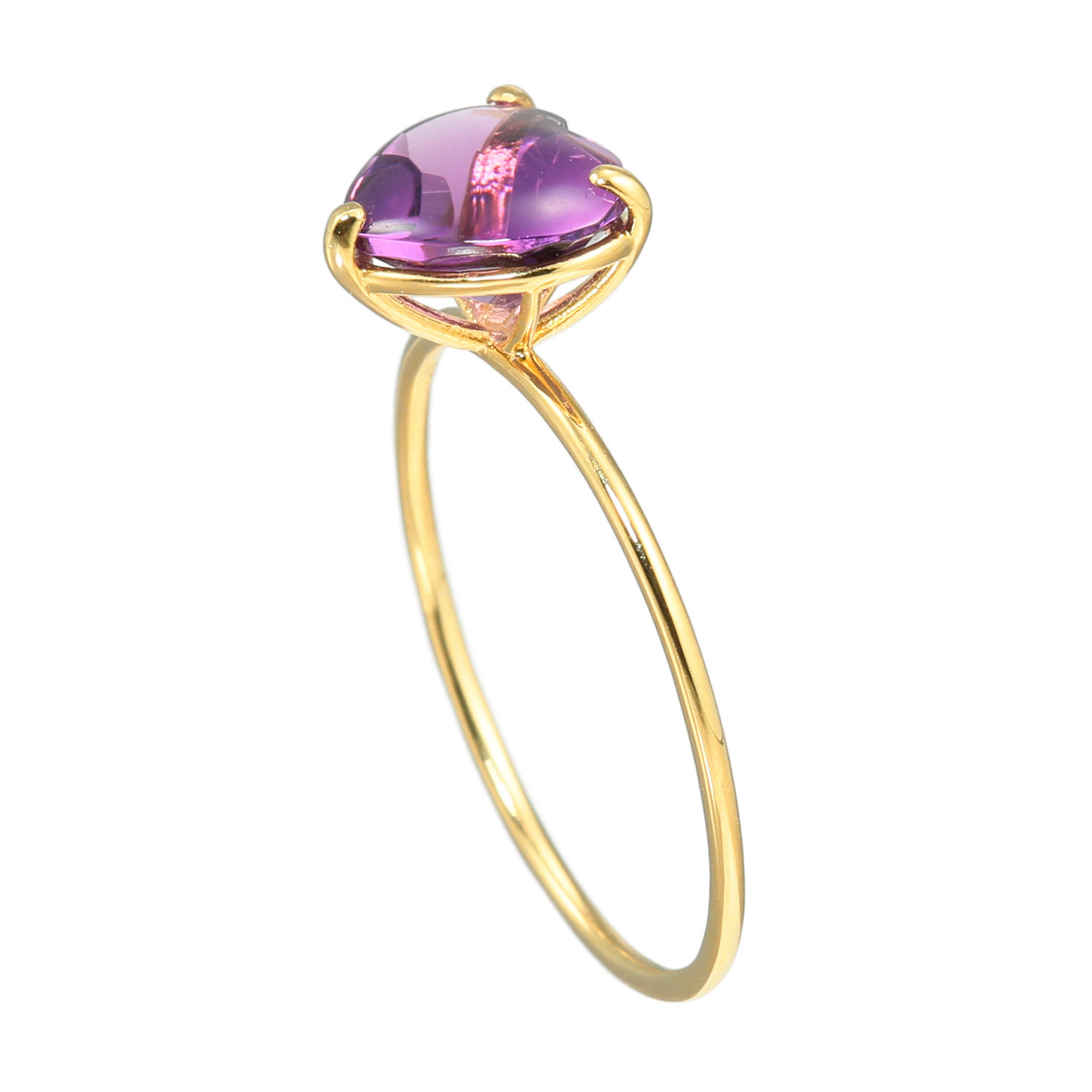 カレイドスコピオ １８Ｋ ハートシェイプ アメシスト リング