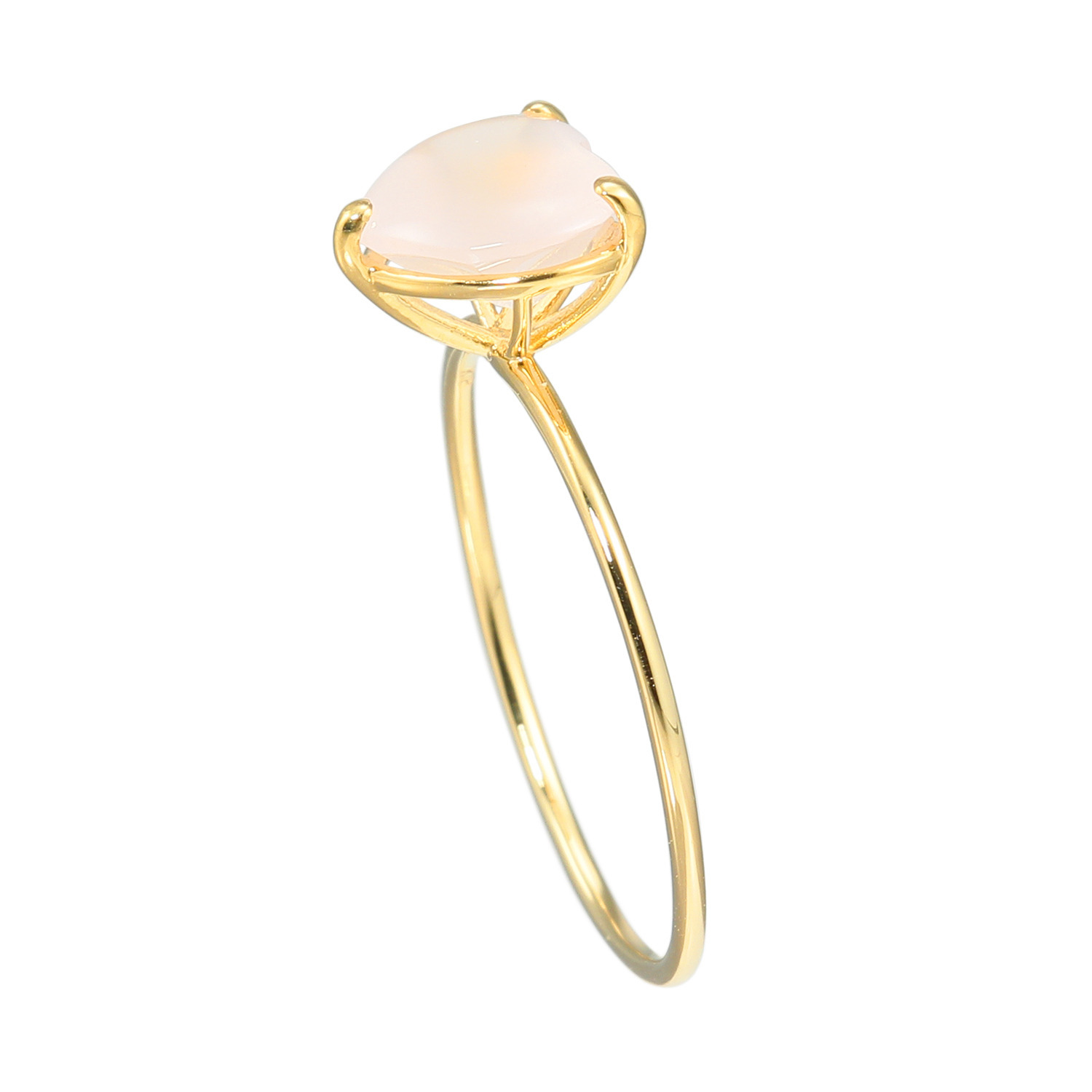 カレイドスコピオ １８Ｋ ハートシェイプ ローズクォーツ リング