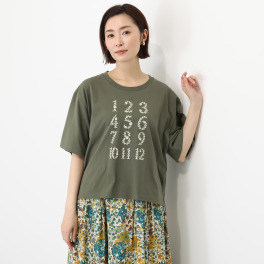 ソソット 綿１００％天竺 フラワーナンバー Ｔシャツ
