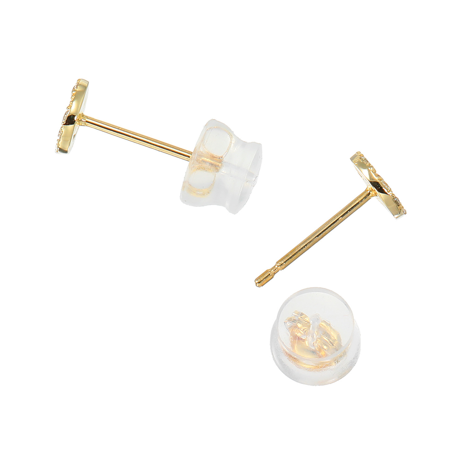 エクラプリュス １８Ｋ ダイヤモンドパヴェ スマイル ピアス