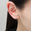 エクラプリュス １８Ｋ ダイヤモンドパヴェ スマイル ピアス