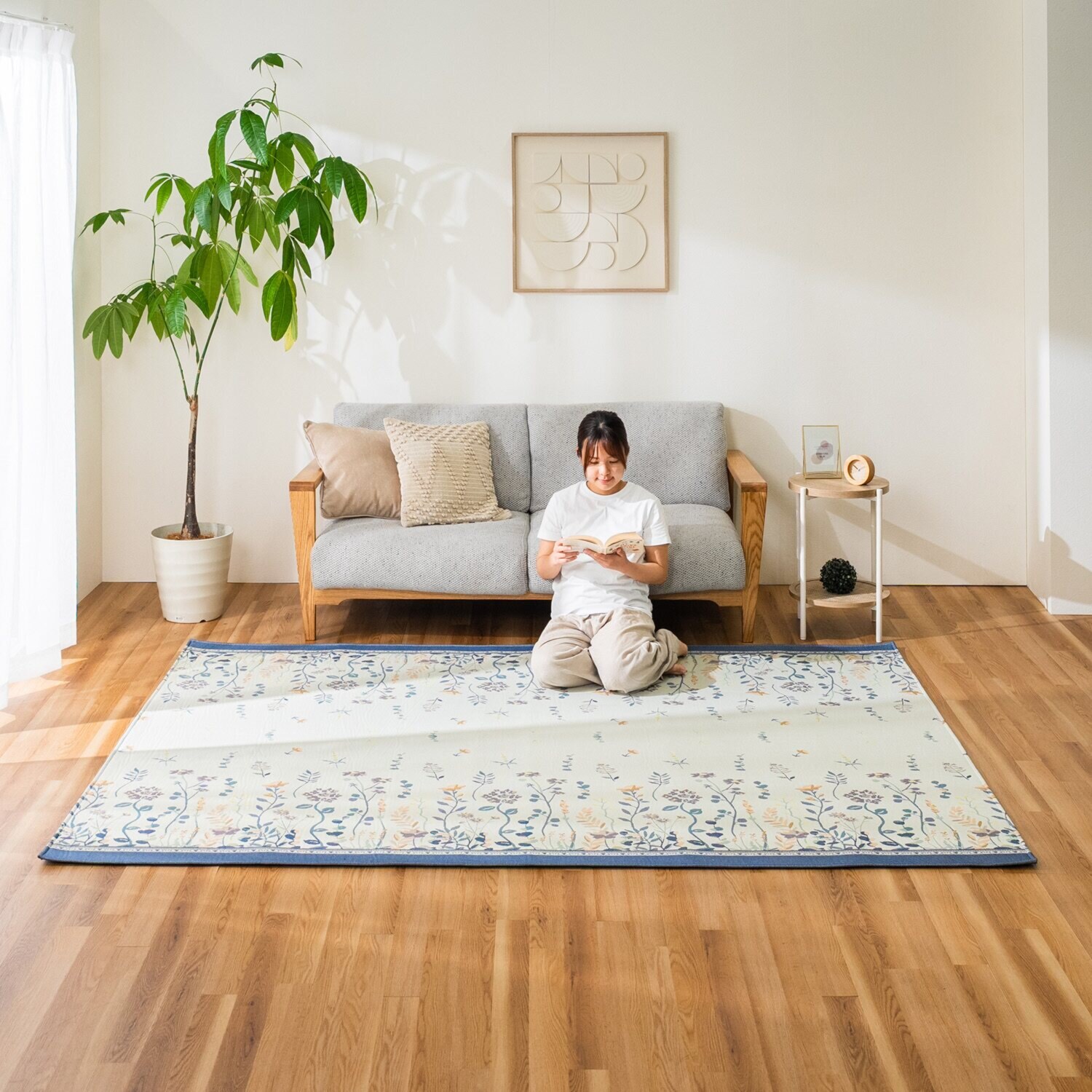 イケヒコ さらっと爽やか ジャガード織 除湿・消臭ラグ ＜１８０×２４０ｃｍ＞