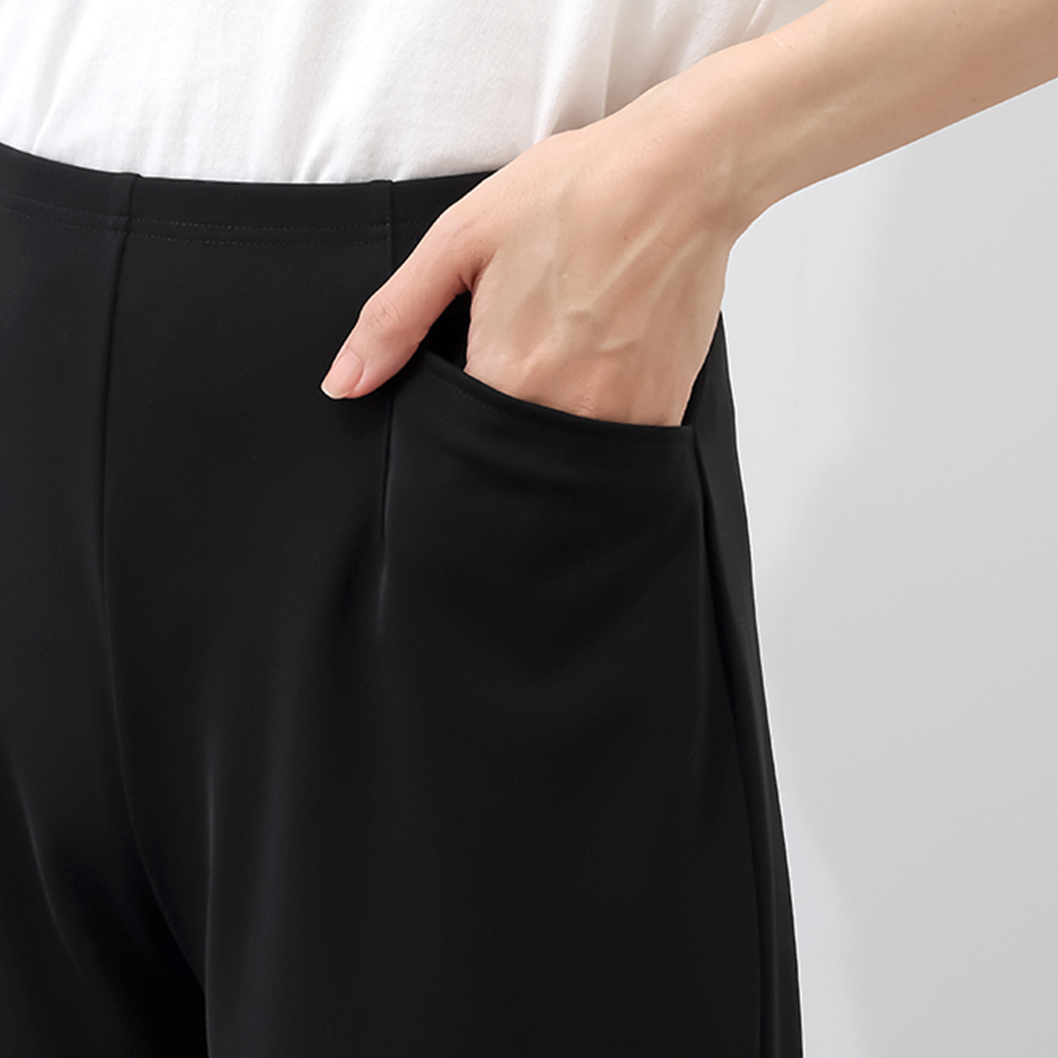 上質ごこち 接触冷感 ソアロン ワイドパンツ２本セット