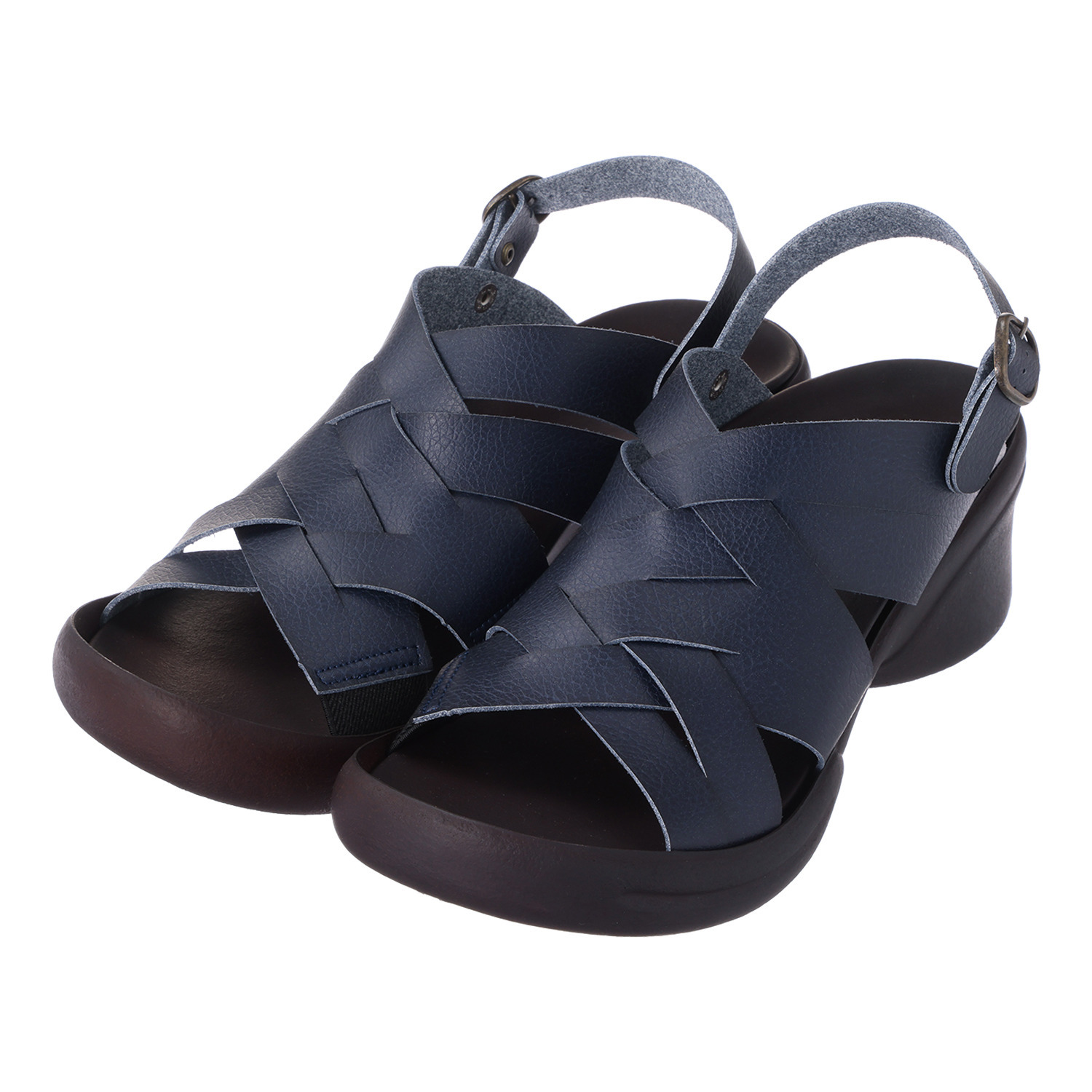 リゲッタ 日本製　アーチサポート グミインソール ２ウェイ ウェッジヒールサンダル
