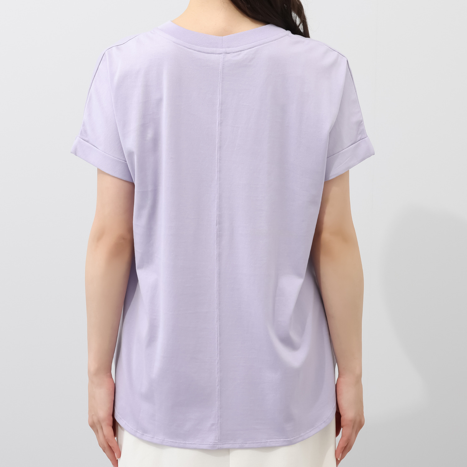 ルナリア 接触冷感　シルケット加工 ひやさらコットン ドルマン半袖Ｔシャツ
